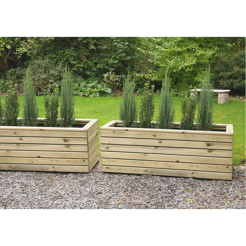 Forest Garden Linear Planter - Long 44cm (h) X 120cm (w) X 40cm (d ...