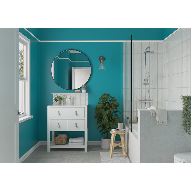 teal touch bathroom paint