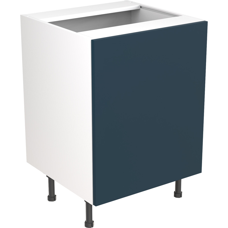 Kitchen Kit Flatpack Slab Kitchen Cabinet Base Sink Unit Ultra Matt Indigo Blue