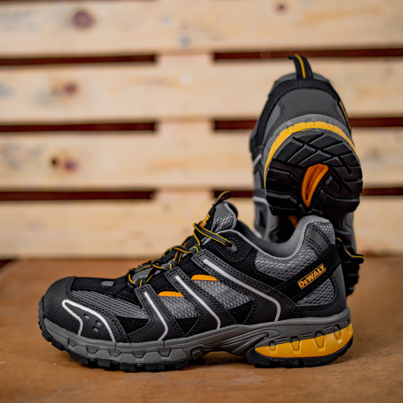 DeWalt Cutter Safety Work Trainer Shoes Black & Grey Sizes 4-13 