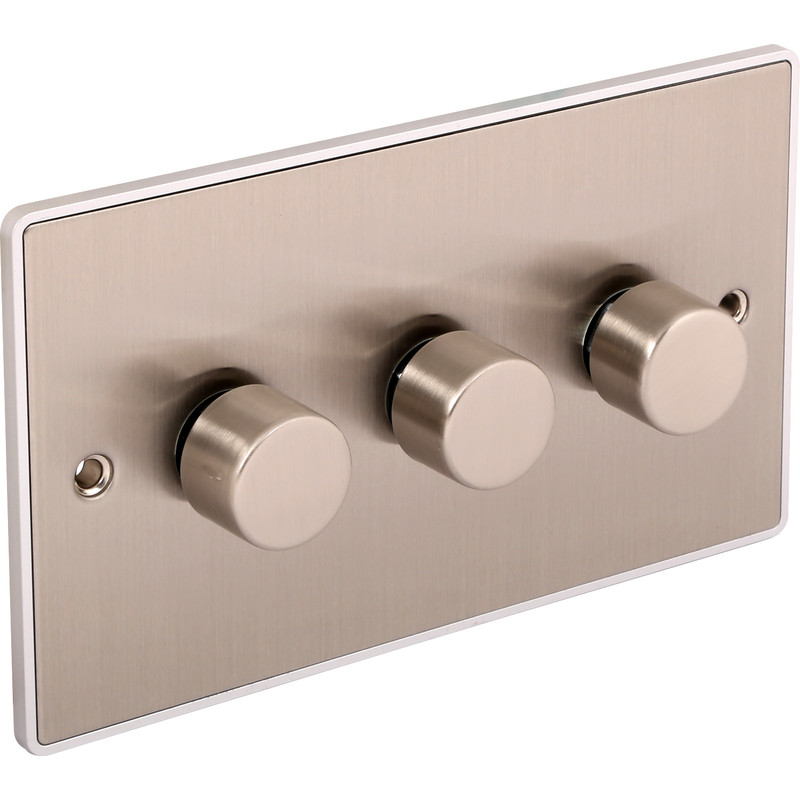 Urban Edge Brushed Chrome Dimmer Switch