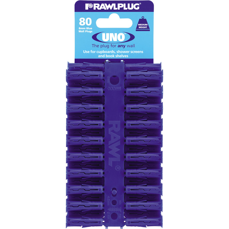 UNIVERSAL Rawlplug Uno BROWN 10/25/50/100 Clip  Plugs Universal Wall Plug