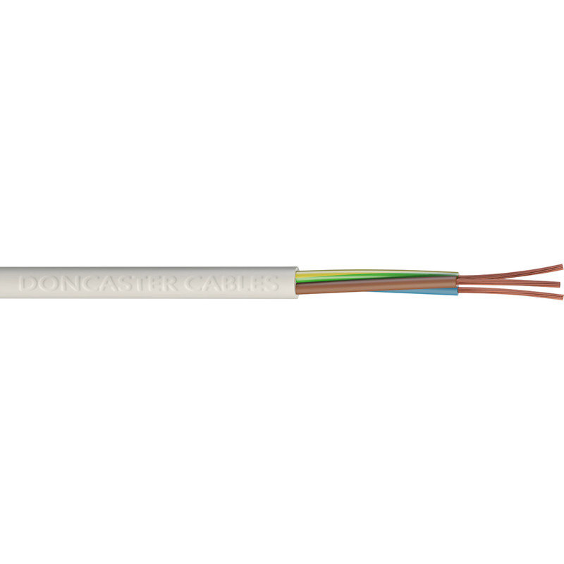 Doncaster Cables 3 Core Round Flex Cable (3183Y) 1.0mm<sup>2</sup> Coil