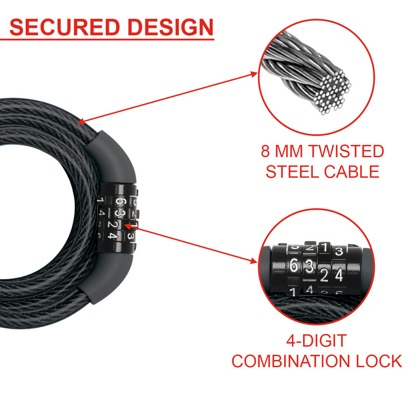 Master Lock Self Coiling Cable Lock
