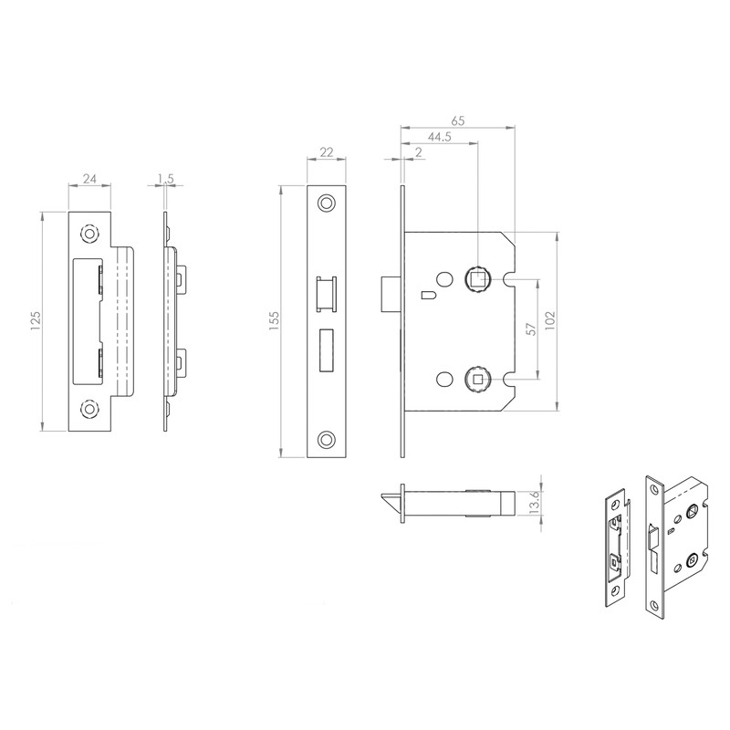 Eurospec Bathroom Lock