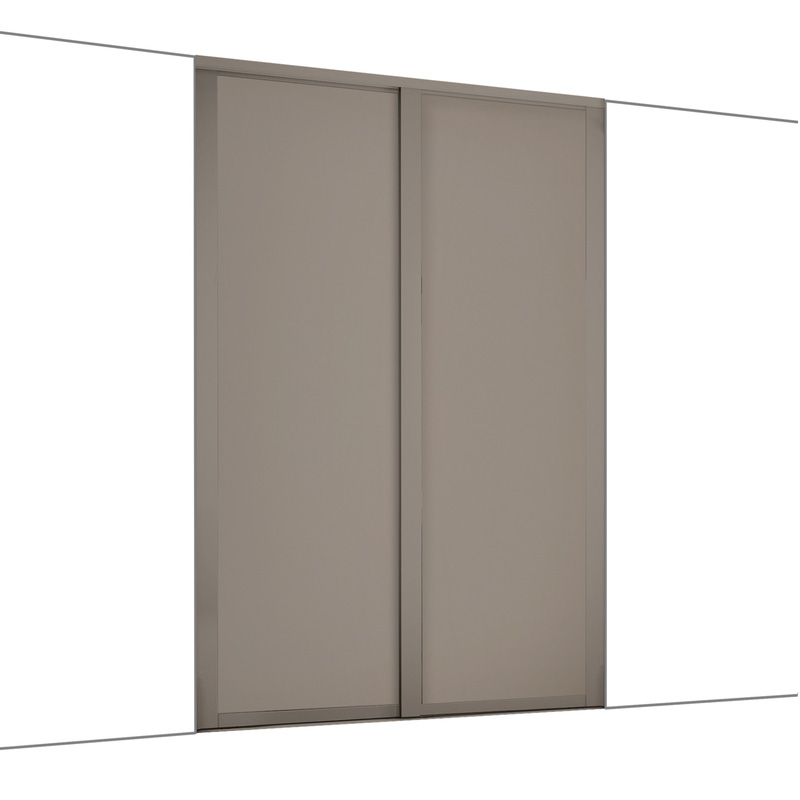 Spacepro Shaker 2 Door Sliding Wardrobe Kit Stone Grey 1753 X 2260mm ...