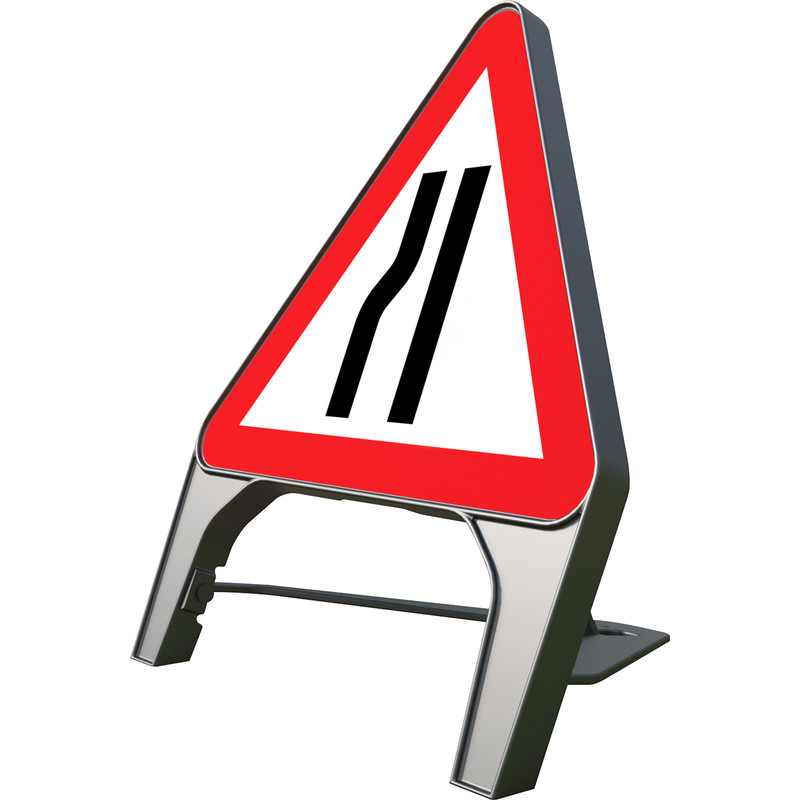 Melba Swintex Q Sign "Road Narrows Left" Safety Sign