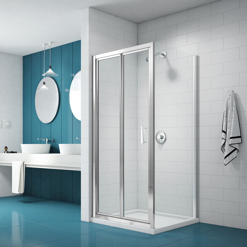 Merlyn Nix Bi Fold Shower Enclosure Door And Side Panel 900 X 900mm Toolstation 7429