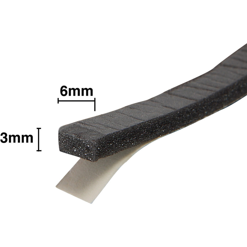 Stormguard Sureseal 3 Self-Adhesive Draught Excluder 15M In Foam Black