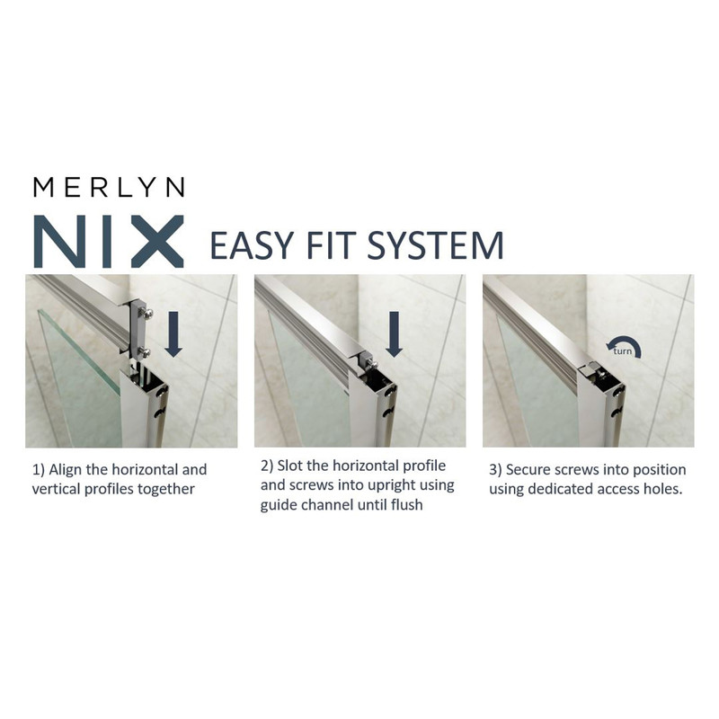 Merlyn NIX Sliding 1 Door Quadrant Shower Enclosure