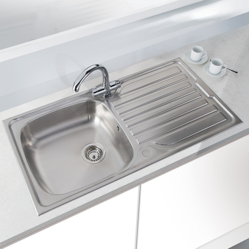 Reversible Stainless Steel Kitchen Sink & Drainer