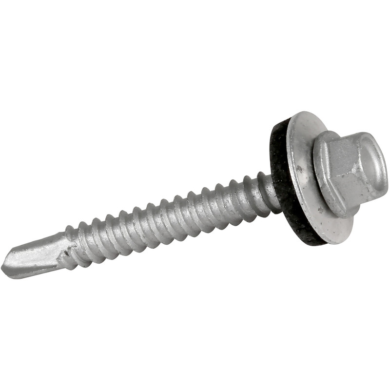 ROOF FIXINGS WITH SEALING WASHERS 80mm STEEL CLADDING TEK SCREWS