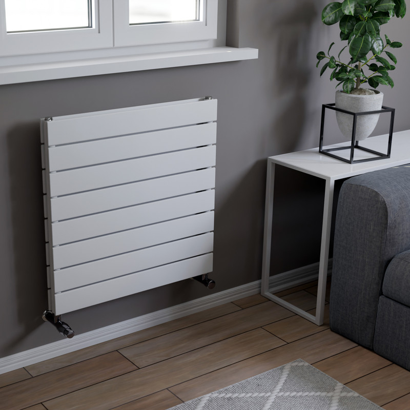 Ximax Oxford Duo Horizontal Designer Radiator 595 x 600mm 1976Btu White ...