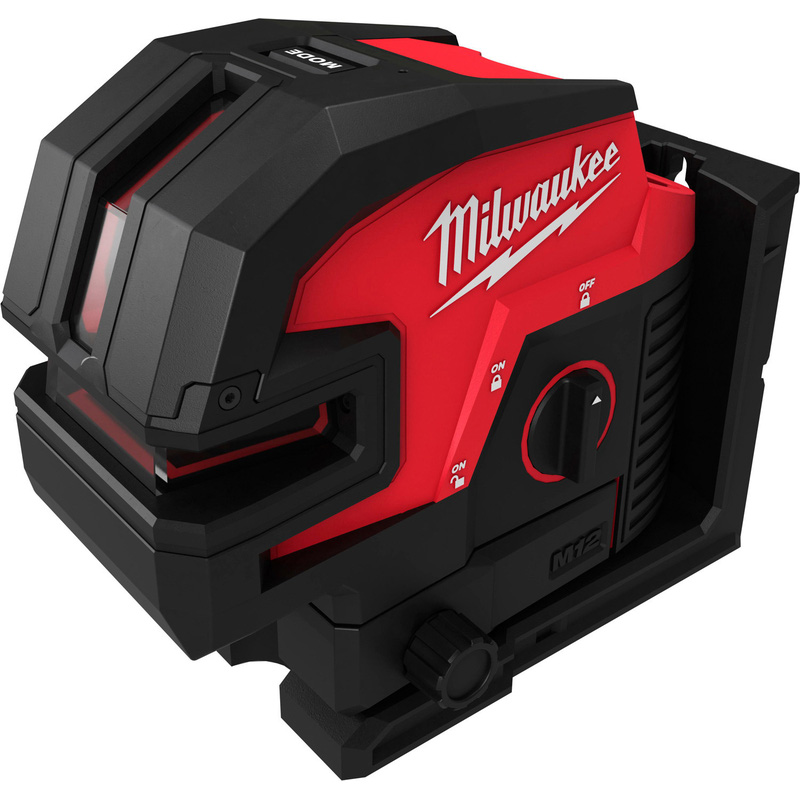 Milwaukee M12 4-Point Cross-Line Laser Level Body Only Steel Green