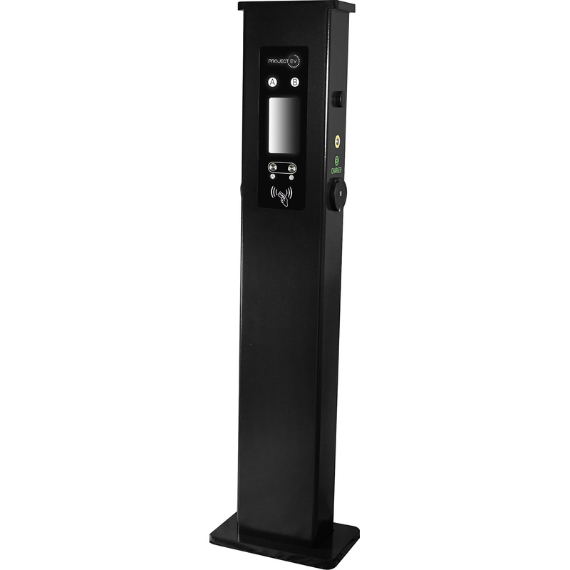 Project EV EVA07DSERFID 7kW Floor Standing Dual EV Charger 320/1635