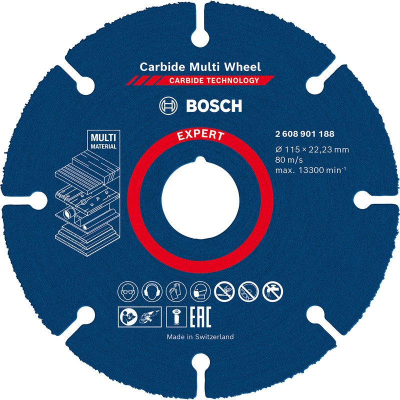 Bosch EXPERT Carbide Multi Material Cutting Disc 115 x 22.23mm