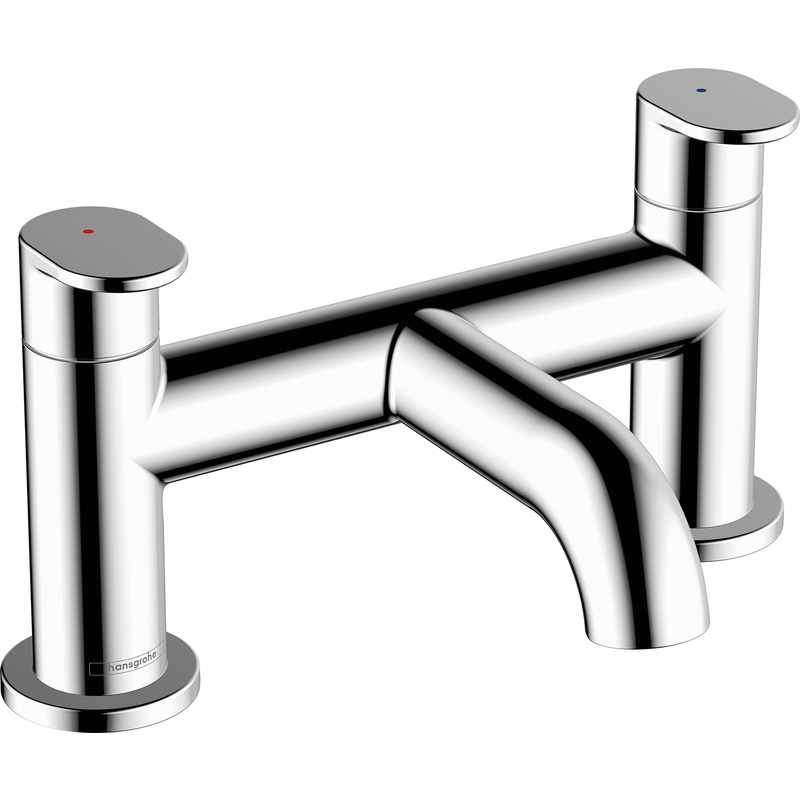 Hansgrohe Vernis Blend Taps Bath Filler In Chrome Brass