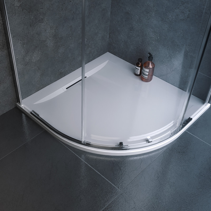 Mira Flight Level Offset Quadrant Anti Slip Shower Tray 1200 X 900mm LH