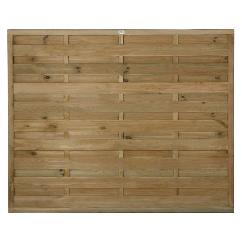 Forest Garden Pressure Treated Horizontal Hit & Miss Fence Panel