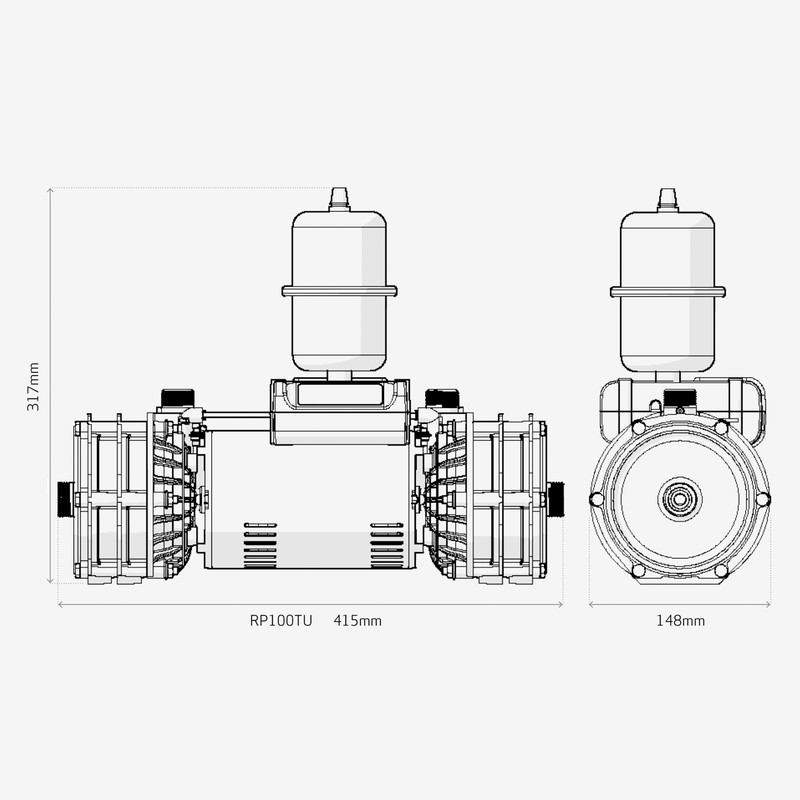 Salamander RP100TU Centrifugal Twin Shower Pump 3.0 bar Toolstation