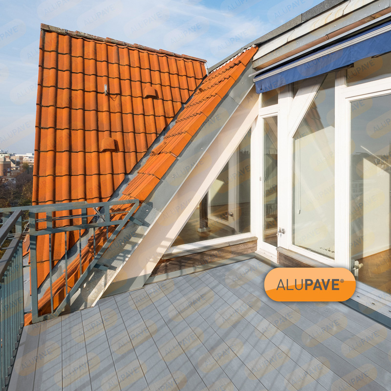 Alupave Fireproof Flat Roof & Decking Side Gutter