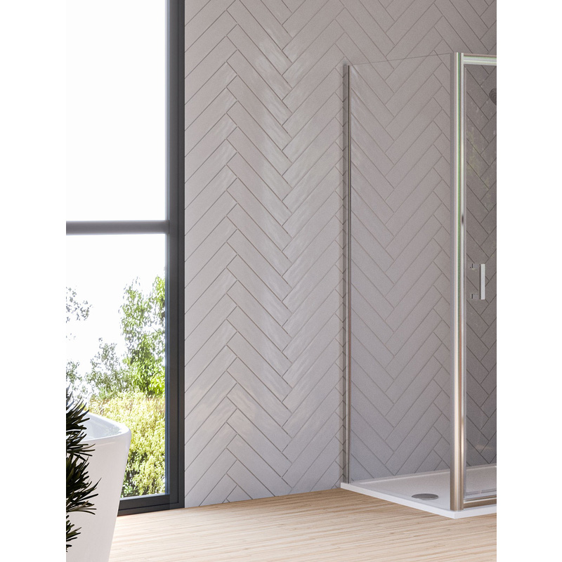 Aqualux Framed 8mm Shower Enclosure Side Panel Only 900mm Toolstation