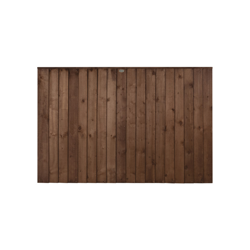 Forest Garden Pressure Treated Brown Closeboard Fence Panel 6' x 4 ...