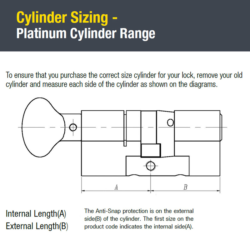 Yale Platinum 3 Star Euro Thumbturn Cylinder