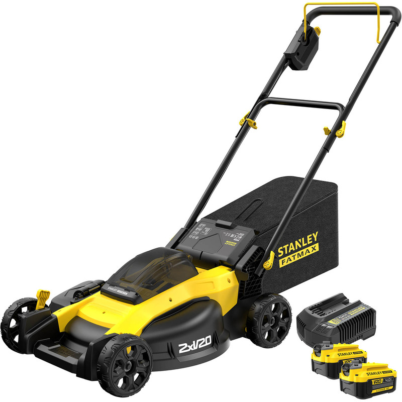 Stanley FatMax V20 36V (2x18V) 51cm Brushless Cordless Lawnmower 2 x 4.0Ah