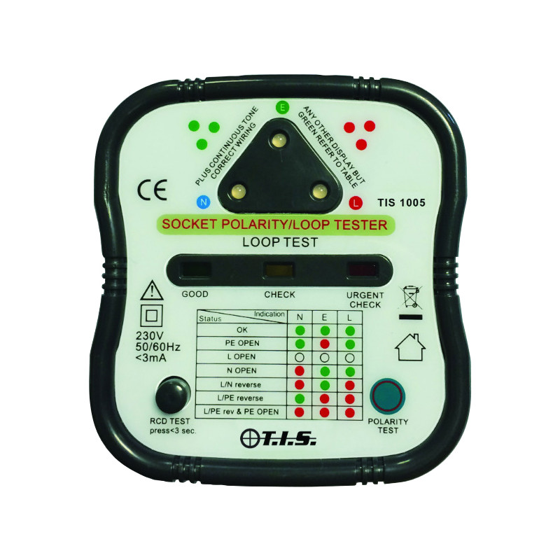 TIS Socket Tester With Loop & RCD Check