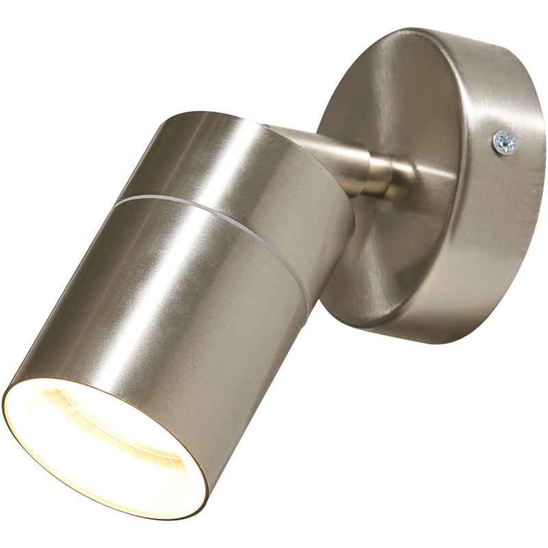 Zinc Leto Stainless Steel Adjustable Up Or Down Wall Light IP44