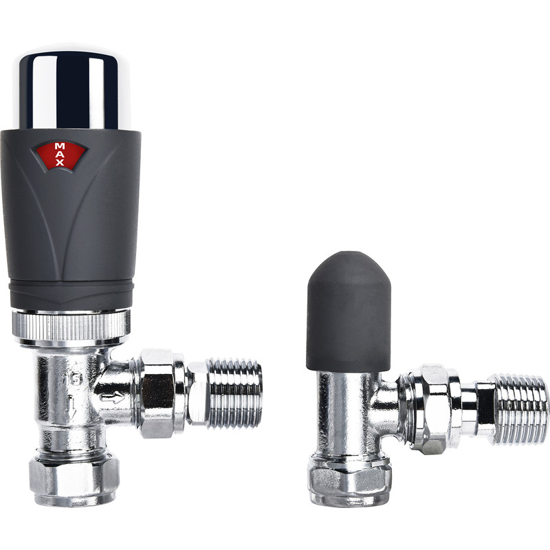 Details about   15mm 1/2"Angled Contract TRV & Lockshield Valve Thermostatic Radiator Adjuster 