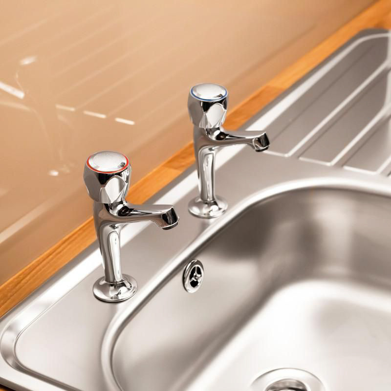 Ebb + Flo Contract Pillar Kitchen Taps Toolstation
