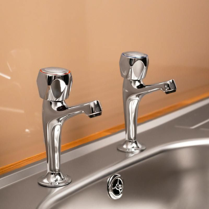 Ebb + Flo Contract Pillar Kitchen Taps Toolstation