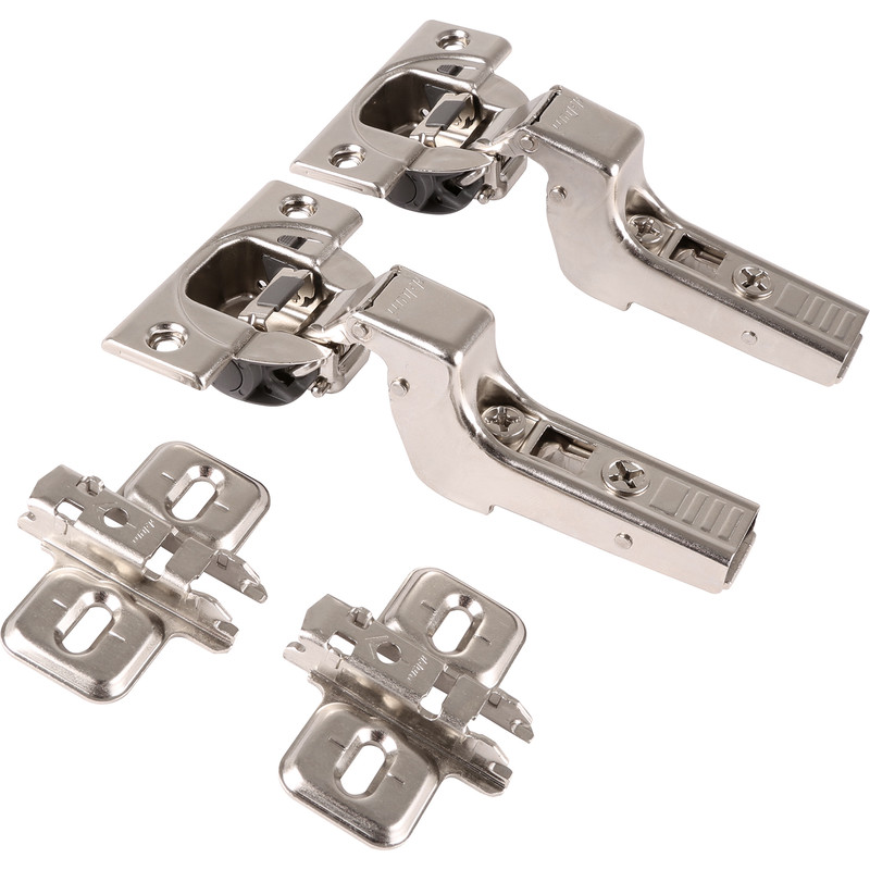 Nickel Finish Blum 973A0500.01x50 973A Blumotion Straight Arm Full Overlay Hinge for Doors Pack of 50 