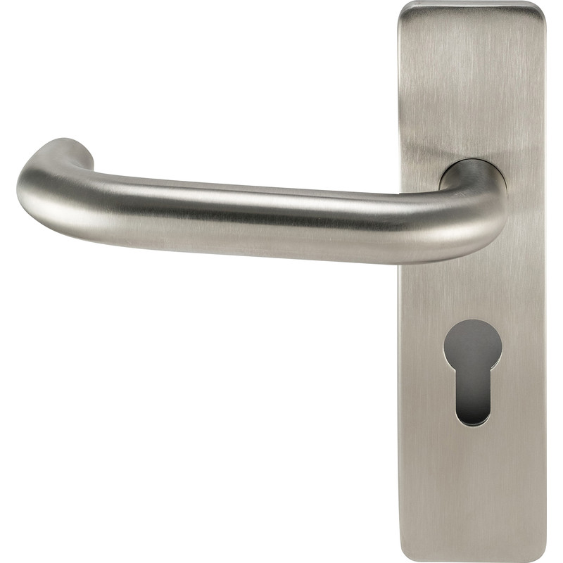 Stainless Steel Round Bar Lever on Plate