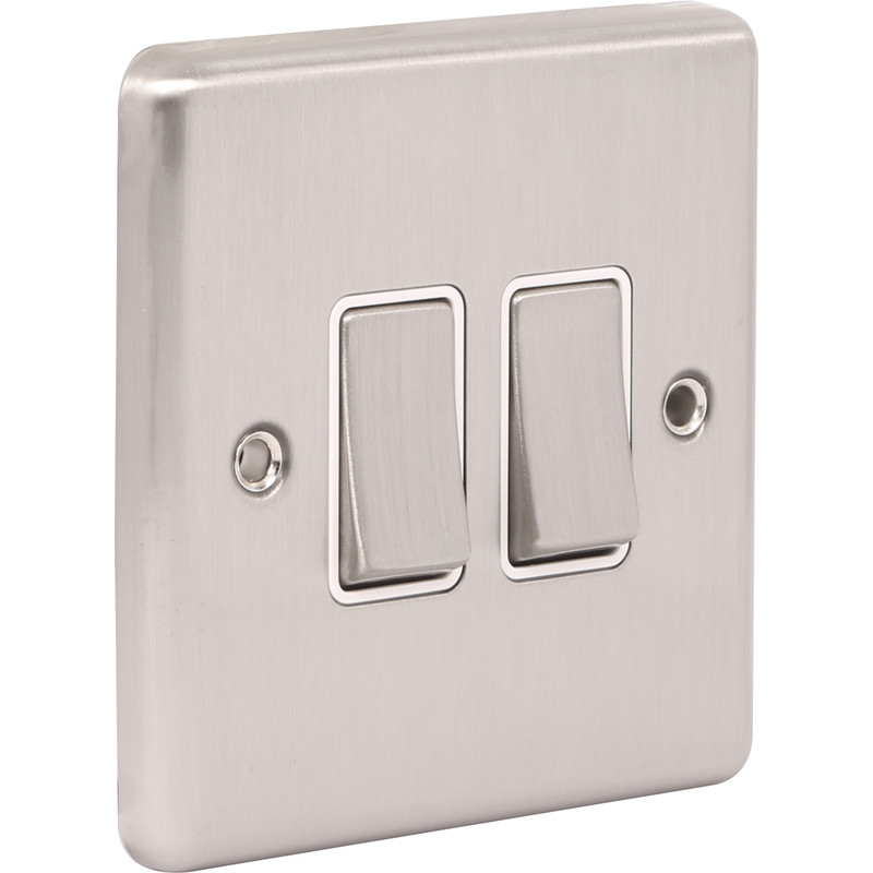 Wessex Brushed Stainless Steel Switch