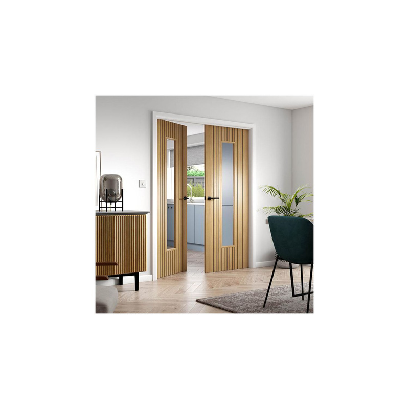 Jb Kind Aria Oak Glazed Internal Door 35 X 1981 X 610Mm