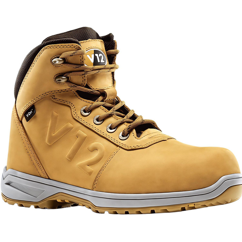 V12 Footwear V12 Lynx Waterproof Safety Boots In Honey, Size 11 Rubber