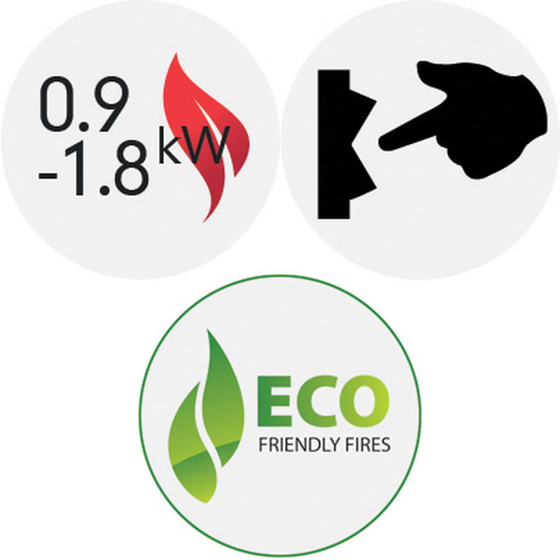 Be Modern Colman Electric Stove Fire 17.5" Black Toolstation