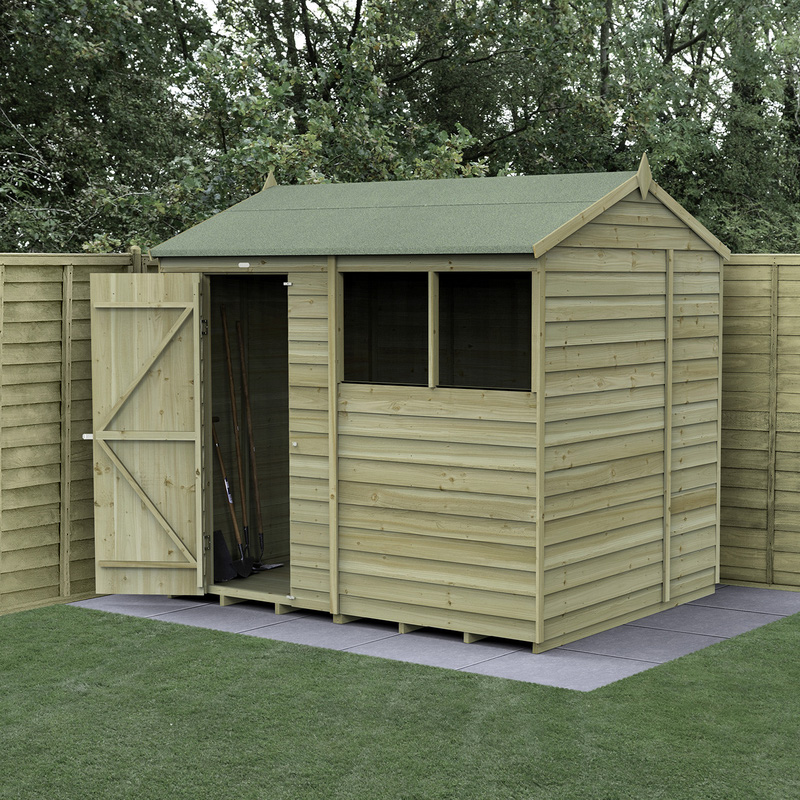 Forest Garden Overlap Pressure Treated Reverse Apex Shed