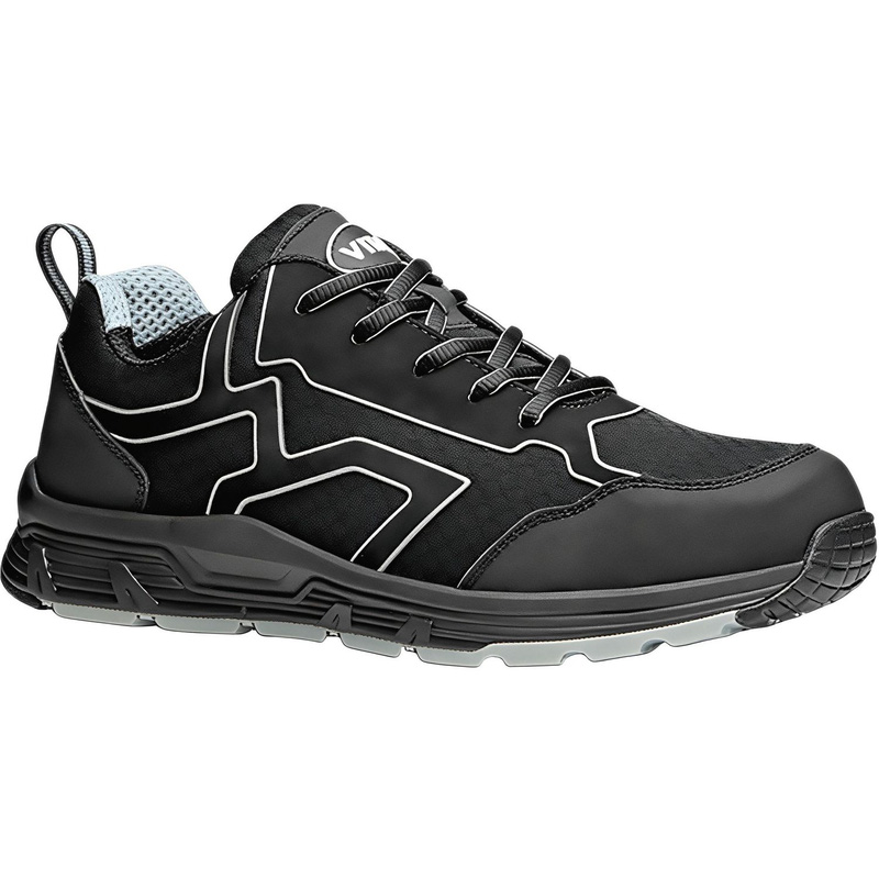 Vital V12 Agile Safety Trainers In Black, Size 3 Rubber/Steel