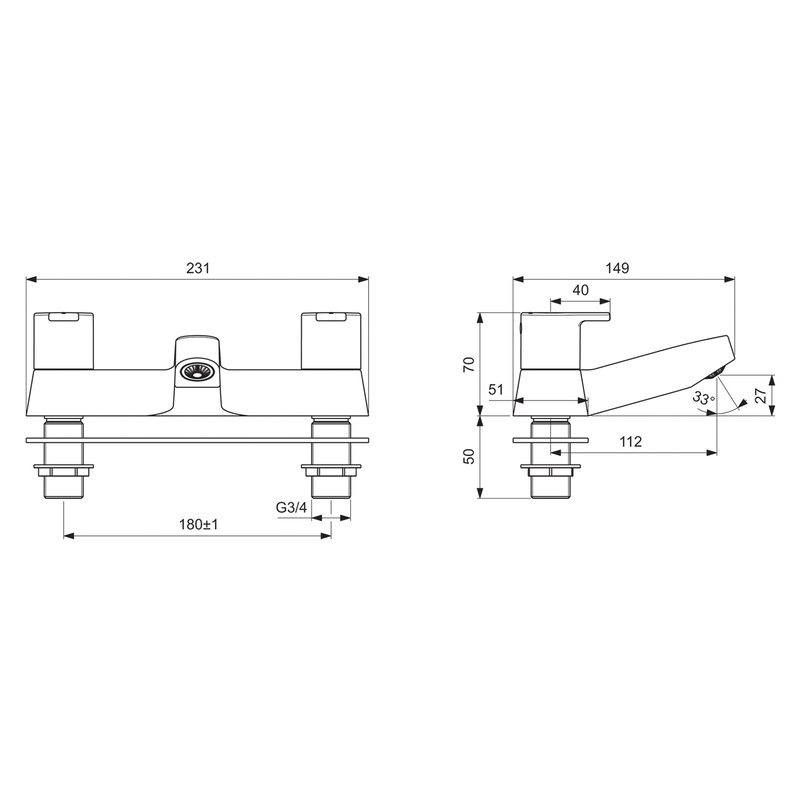 Ideal Standard Calista Taps Bath Filler | Toolstation