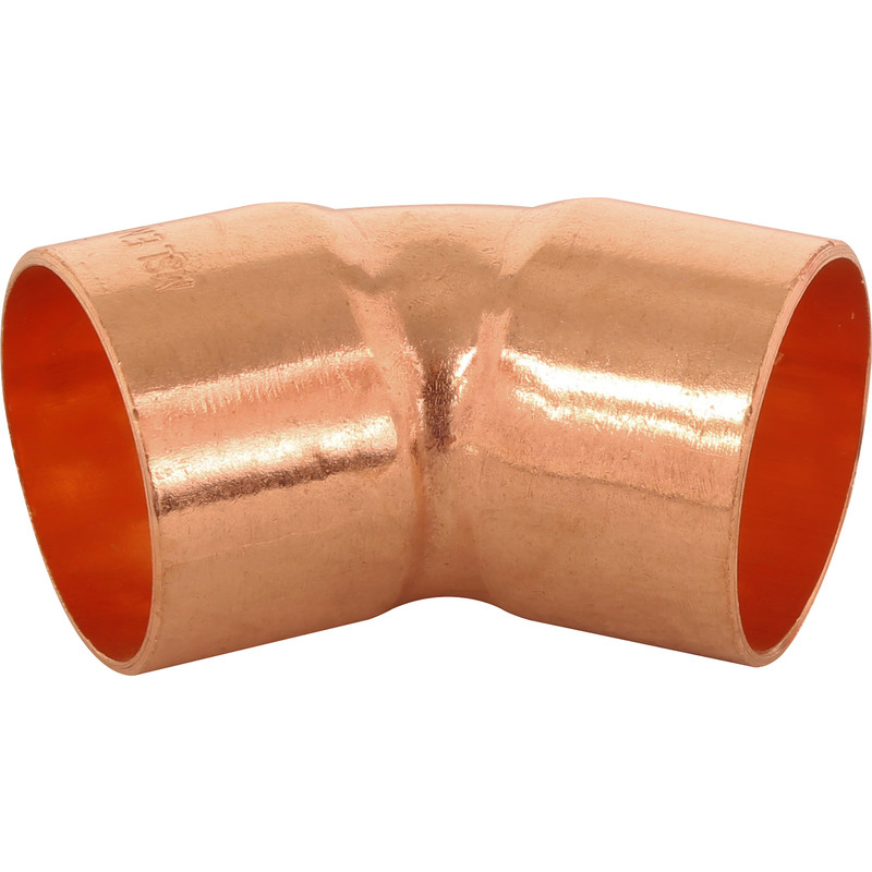 End Feed 15mm 45 degree Obtuse Street MxF Elbow to Solder for Copper *MULTIBUY* 