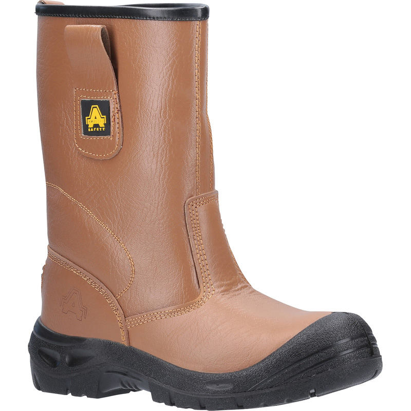 Amblers Safety Fs142 Water Resist Pull On Safety Rigger Boots In Steel Tan Size 13