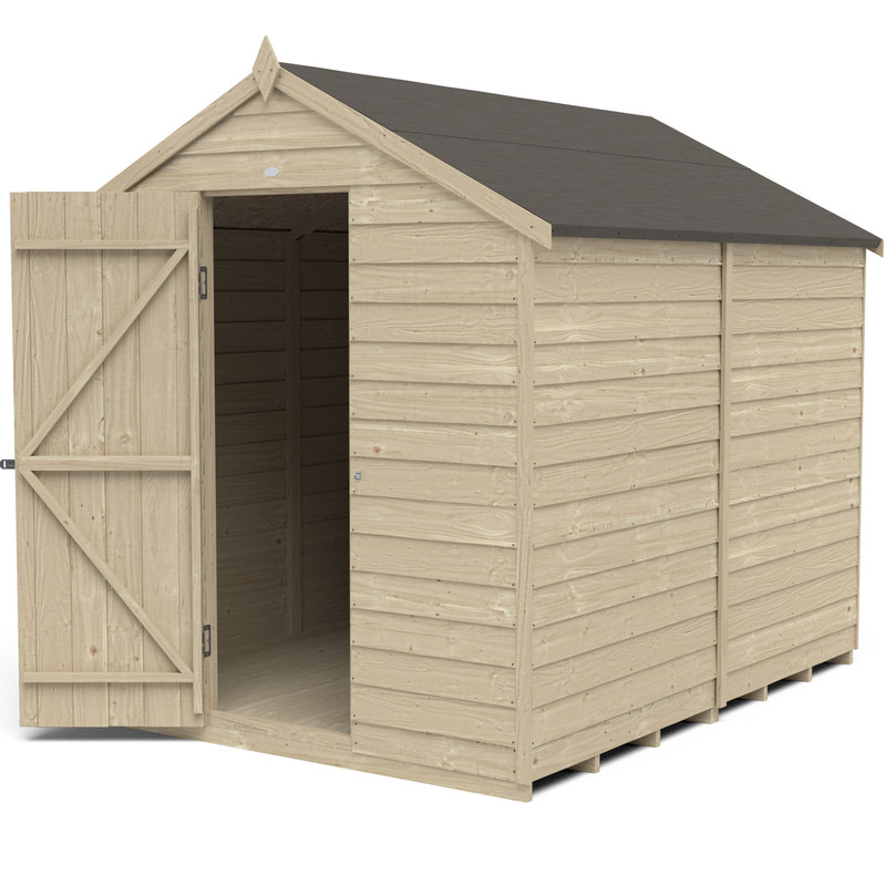 Forest Garden Overlap Pressure Treated Apex Shed - No Window