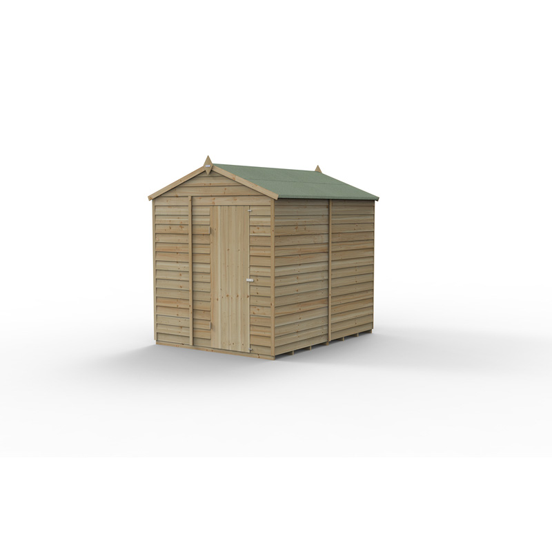 Forest Garden Overlap Pressure Treated Apex Shed - No Window