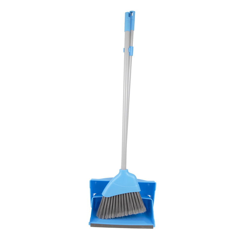Long Handle Dustpan and Brush 2 Piece Set for Sweeping Cleaning 4 Colours 