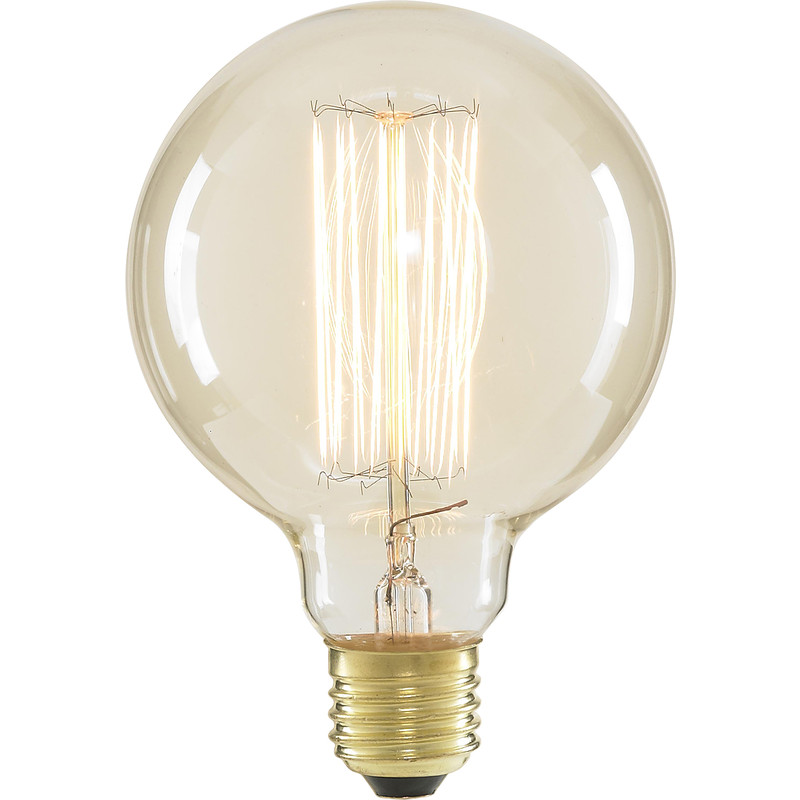 G95 Vintage Incandescent Decorative Dimmable Lamp 40W ES (E27) Clear 140lm