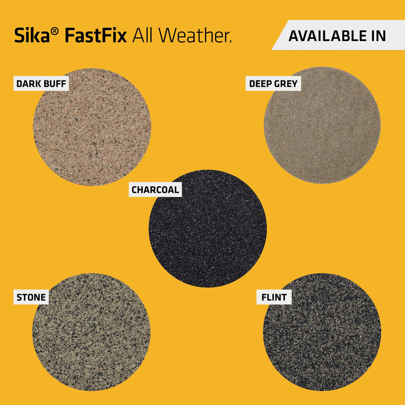 Buff SIKA FAST FIX ALL WEATHER DARK BUFF 15KG PAVING JOINTING COMPOUND SELF SETTING 